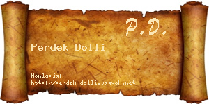 Perdek Dolli névjegykártya